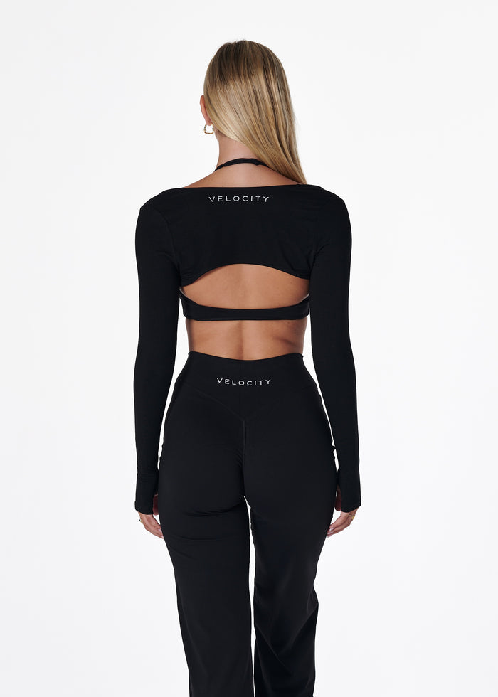 COTTON BOLERO - BLACK