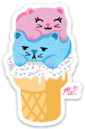 Cotton Candy Kitties Die Cut Stickers (Decal)