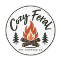 Cozy Feral Campfire Sticker | Alaska Outdoor Sticker | Camping & Adventure Vinyl Sticker | 907 Fireweed Co.