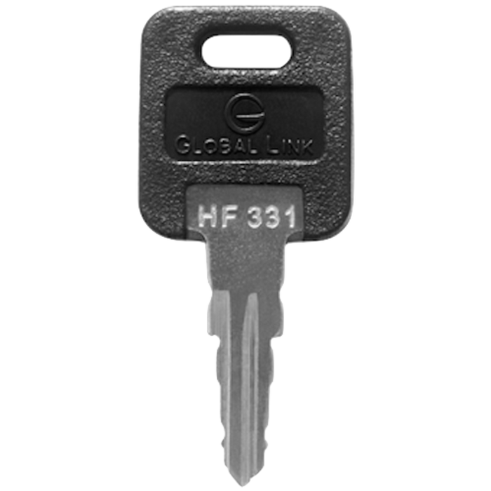 Black FIC Key Blank HF331 Global Link Bauer RV Lock Key - Front View | United RV Parts