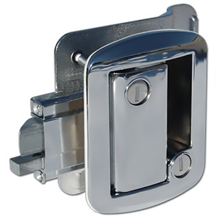 Chrome Global Link Classic Pro RV Entrance Lock - Front View | United RV Parts