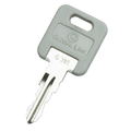 Grey Plastic Global Link G391 RV Compartment Key - Front View | United RV Parts