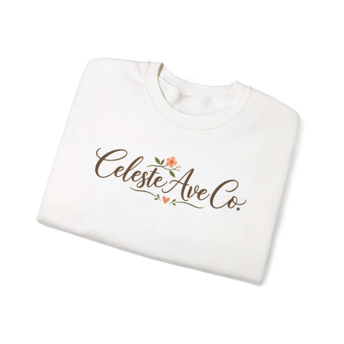 Crewneck Sweatshirt — Celeste Ave Co. Floral Logo Pullover