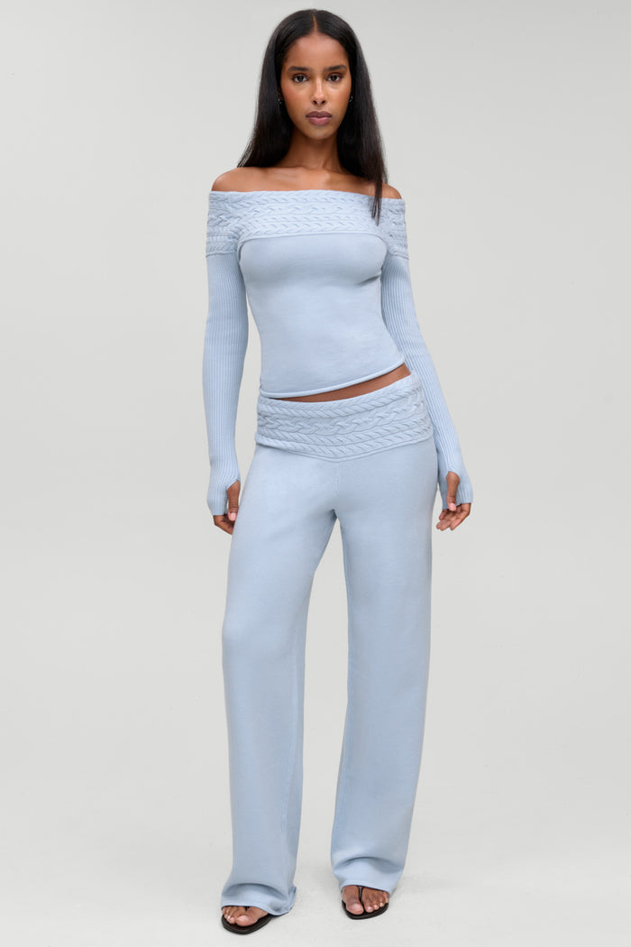Crosby Cloud Cable Knit Pant - Horizon
