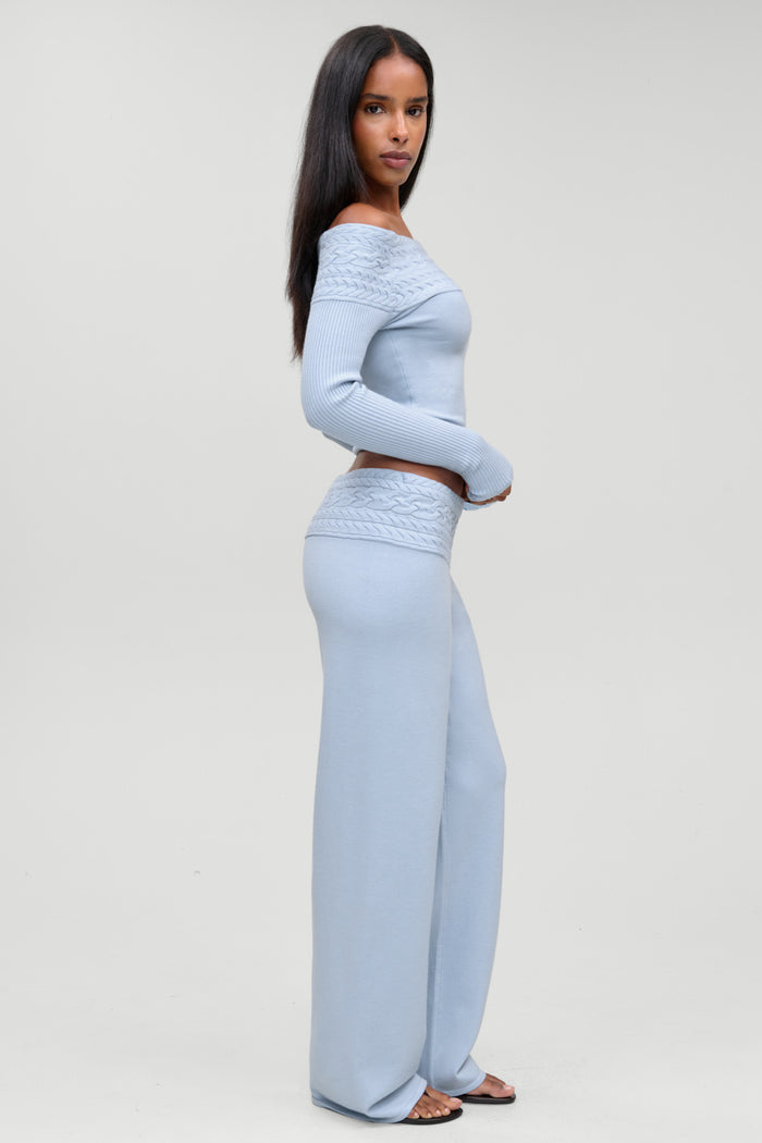 Crosby Cloud Cable Knit Pant - Horizon