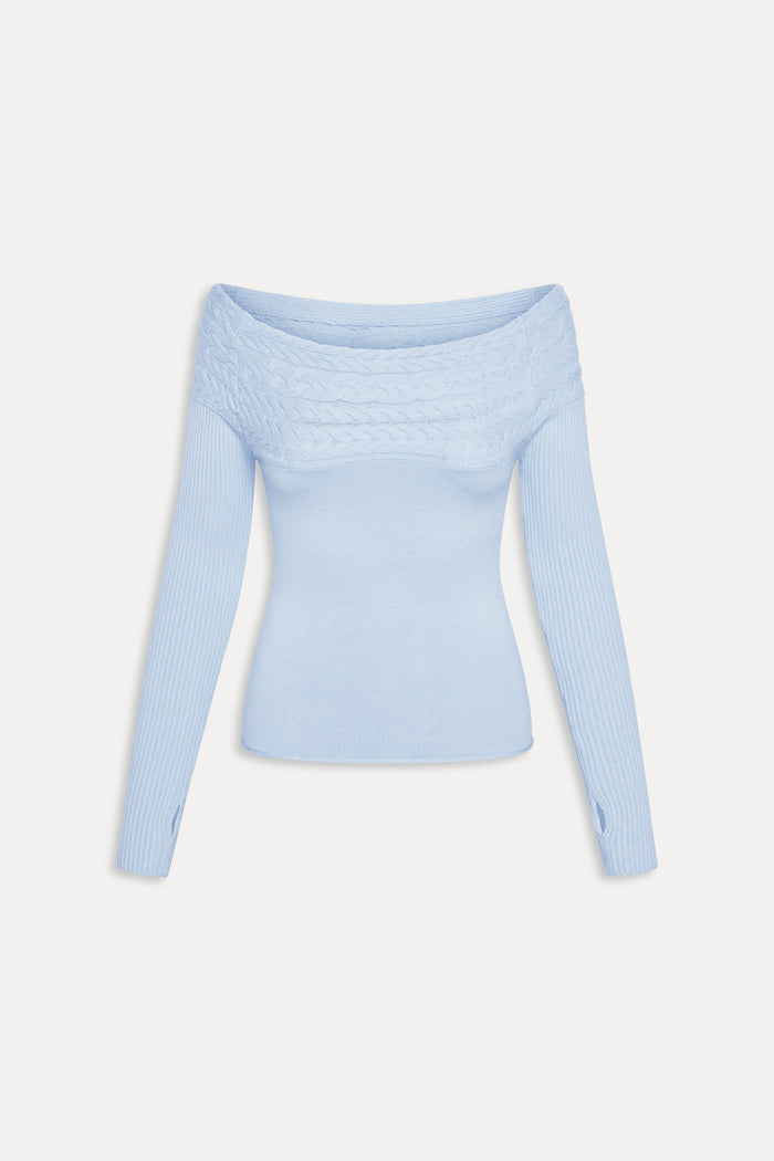Crosby Cloud Cable Knit Sweater - Horizon