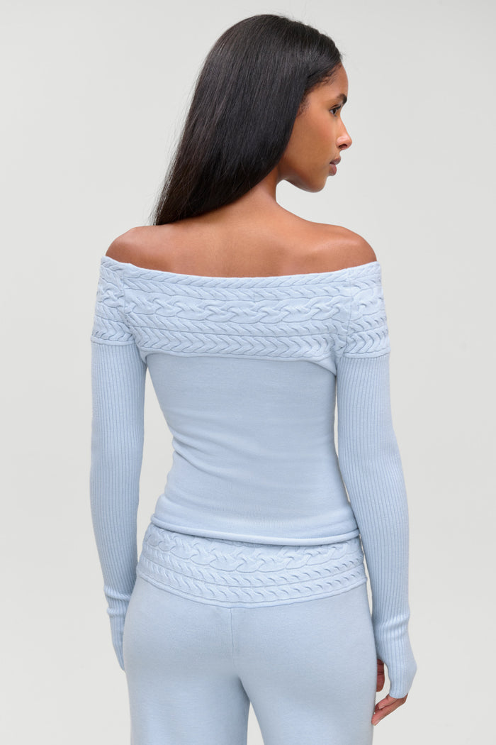 Crosby Cloud Cable Knit Sweater - Horizon