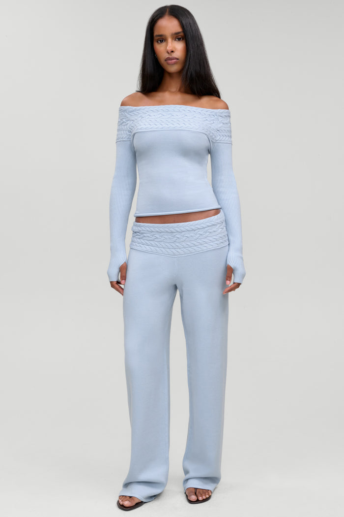 Crosby Cloud Cable Knit Sweater - Horizon