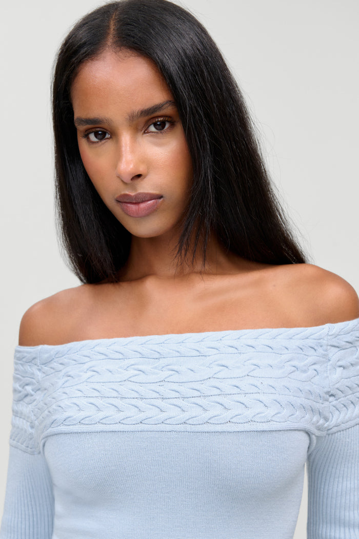 Crosby Cloud Cable Knit Sweater - Horizon