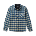 Plaid and denim tartan dress shirt by Roark, perfect for adventure and travel