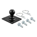 Curt 17201 Black Steel Trailer Mounted Sway Control Ball with Hardware Kit - Full Contents View | United RV Parts