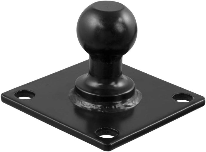 Curt 17201 Black Steel Trailer Sway Control Mounting Ball on Square Plate - Close-Up Detail | United RV Parts