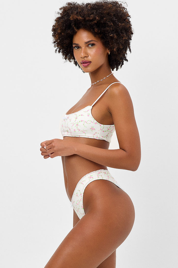 Dallas Waffle Bralette Bikini Top Day Lily