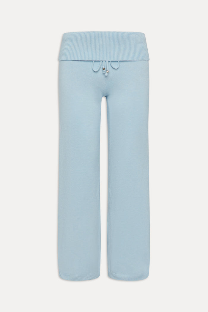 Dawson Knit Fold Over Pants - Daydream
