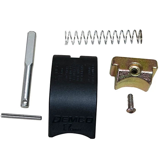 Demco 6288 Cast Coupler Composite Handle Repair Kit - All Components Flat Lay | United RV Parts
