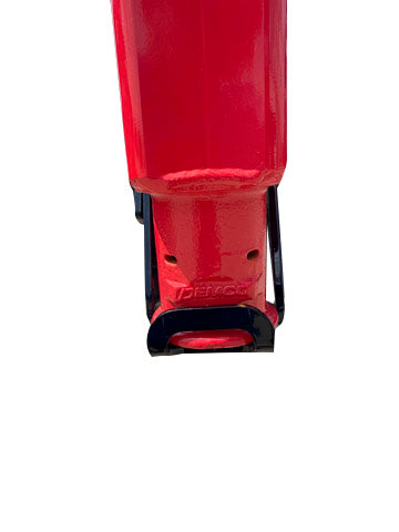 Red Demco Gooseneck Coupler Lock with EZ Latch Mechanism - Front View | United RV Parts