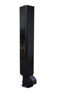 Black Steel Demco EZ-Latch Square Gooseneck Coupler 17839-81 - Full Side View | United RV Parts