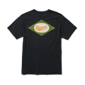 Roark Diamond Script Premium Tee in Black: Close-up of the back graphic, ideal for a classic and understated look.