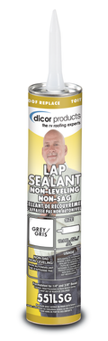 Dicor Non-Sag Lap Sealant 551LSG Grey Tube - Front View | United RV Parts