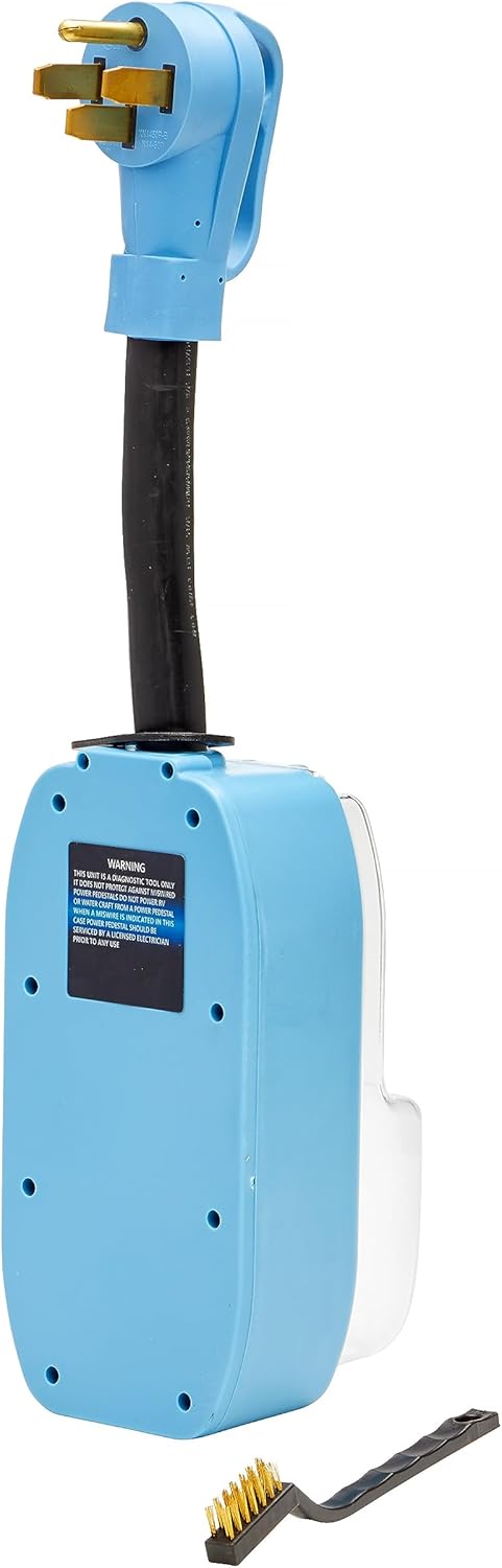 Dicor DP-SP50A-P RV Surge Protector - Back View with Warning Label | United RV Parts