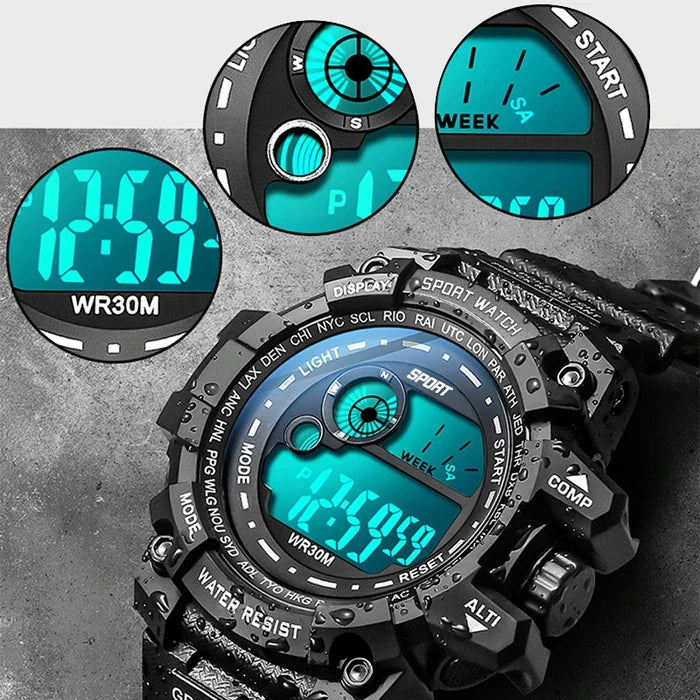 Digital Watches Luminous Fashion Sport Waterproof Watches