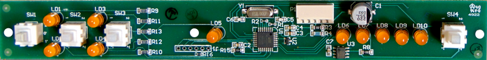 Green PCB Replacement Eyebrow Board DEADJ - Front View for Dometic Adjustable Temperature Refrigerator | United RV Parts