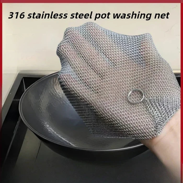 Dishwashing Rags for Kitchen Non-Scratch Wire Stainless Steel Dishwashing Rags