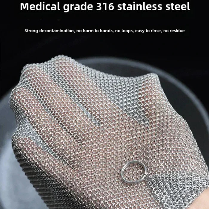 Dishwashing Rags for Kitchen Non-Scratch Wire Stainless Steel Dishwashing Rags