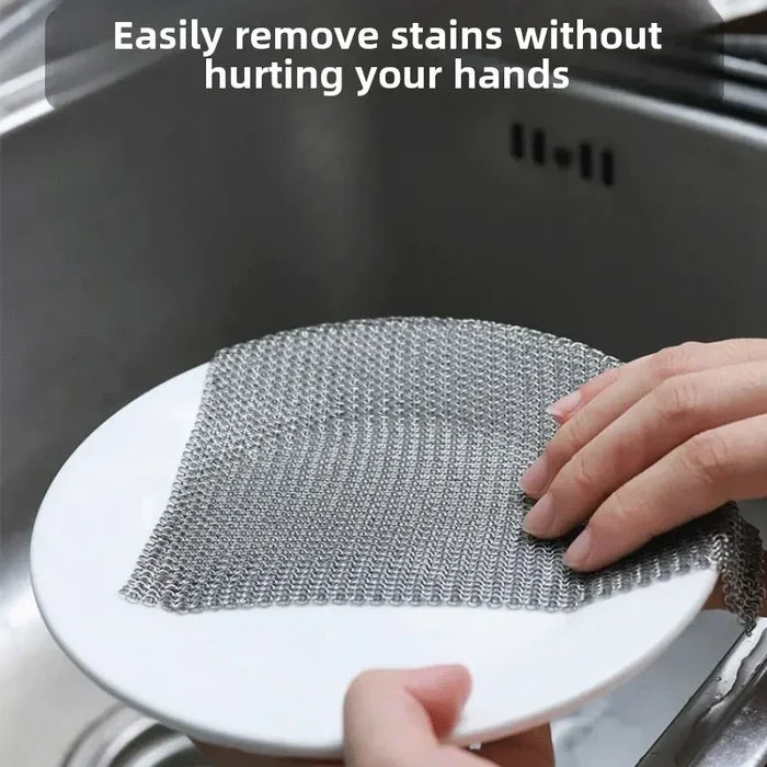 Dishwashing Rags for Kitchen Non-Scratch Wire Stainless Steel Dishwashing Rags