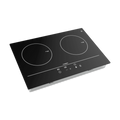 Black Glass Dometic CI-21 2-Burner Drop-In Induction Cooktop - Angled View | United RV Parts