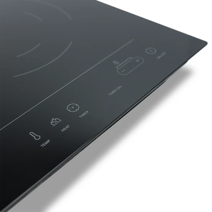 Black Glass Induction Cooktop Touch Controls Detail - Close-Up View | United RV Parts