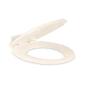 Bone Enameled Wood Slow Close Toilet Seat - Side View | United RV Parts