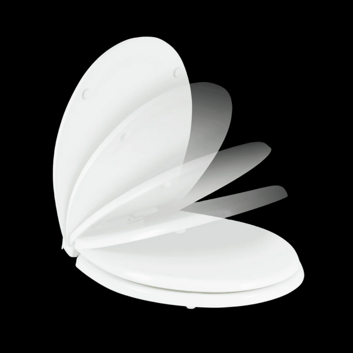 White Dometic Slow Close Toilet Seat - Open Position | United RV Parts