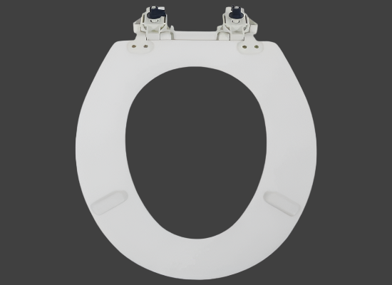 White Dometic 310 Toilet Seat - Top View | United RV Parts