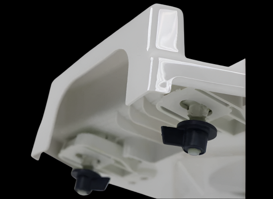 Dometic Toilet Seat Hinge Detail - Close-up View | United RV Parts