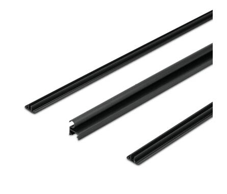 Black Plastic RV Awning LED Light Strip Rails - Angled View | United RV Parts
