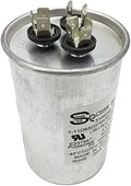 Silver Metal Dometic RV AC Run Capacitor 3314471017 - Top View | United RV Parts