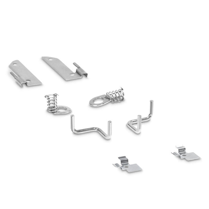 Silver Metal Dometic Water Heater Door Hardware Kit - Components Layout | United RV Parts