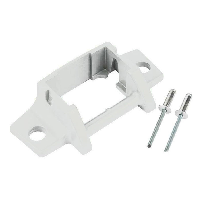 White Metal Dometic Awning Foot Kit 3310811.009B with Mounting Hardware - Product View | United RV Parts