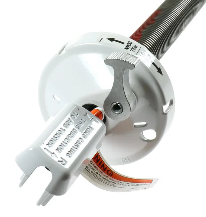 White Torsion Arm Housing Close-Up - Spring Tension Detail | United RV Parts