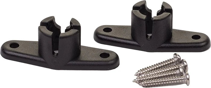 Black Dometic Ball End Base 3309924.003 with Screws - Top View | United RV Parts