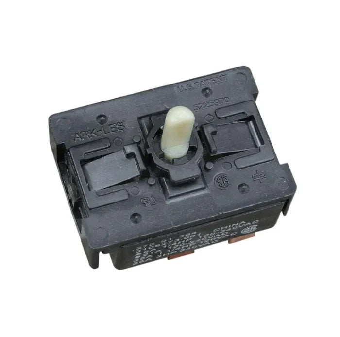 Black Dometic 8-Position Rotary Switch 3313107.025 - Top Angle | United RV Parts