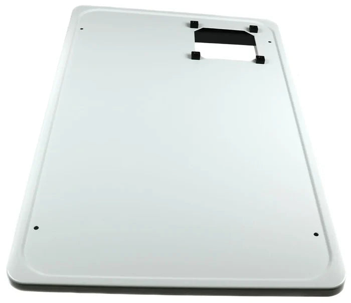 White Dometic Large Furnace Access Door - Interior Back View with Hardware | United RV Parts