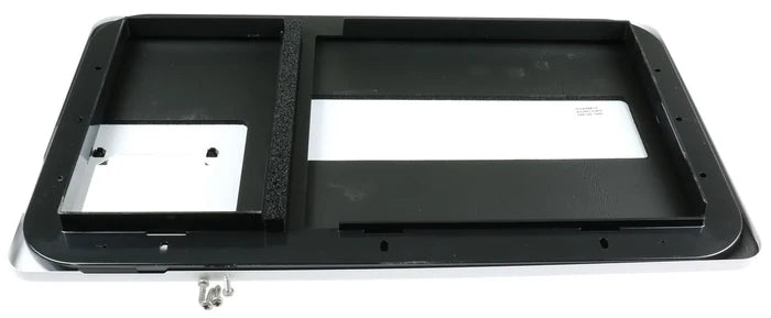 Black Dometic Furnace Access Door Frame - Interior View with Mounting Screws | United RV Parts
