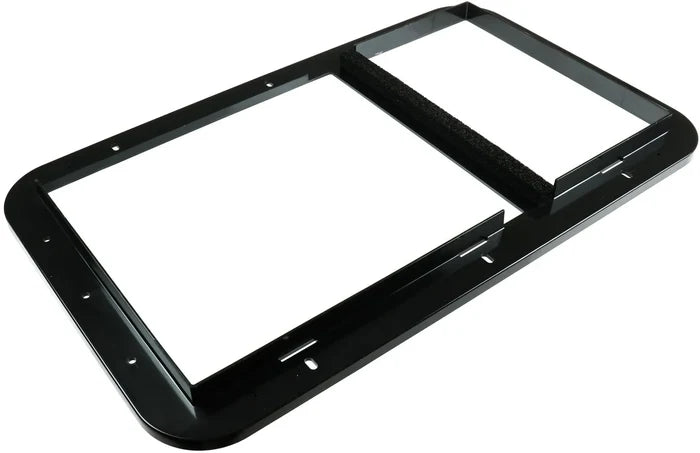 Black Dometic Furnace Access Door Frame - Side Angle with Seal Detail | United RV Parts