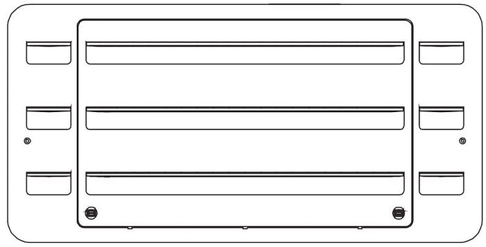 Dometic Side Refrigerator Vent 3109349.065 - Technical Line Drawing Diagram | United RV Parts