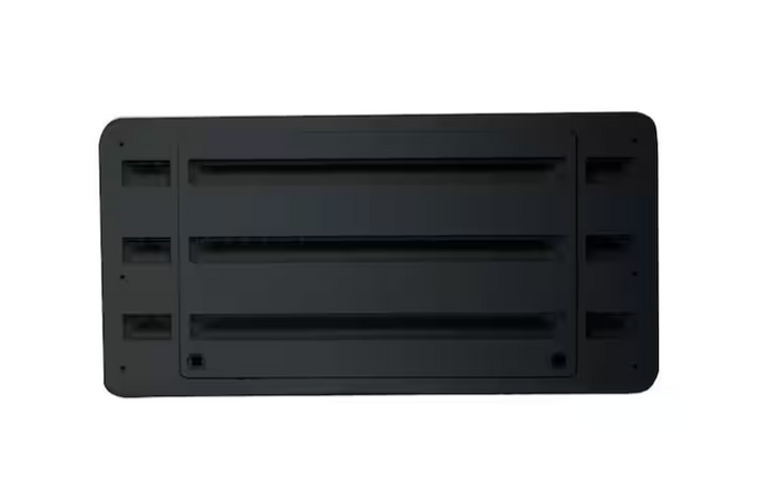 Black Plastic Dometic 30 Inch Extended Refrigerator Vent - Front View | United RV Parts