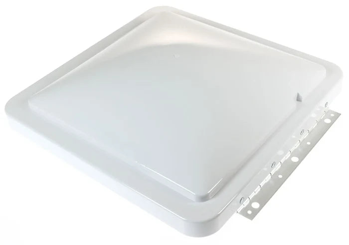 White Dometic Fan Replacement Lid K1020-81 - Angled View | United RV Parts