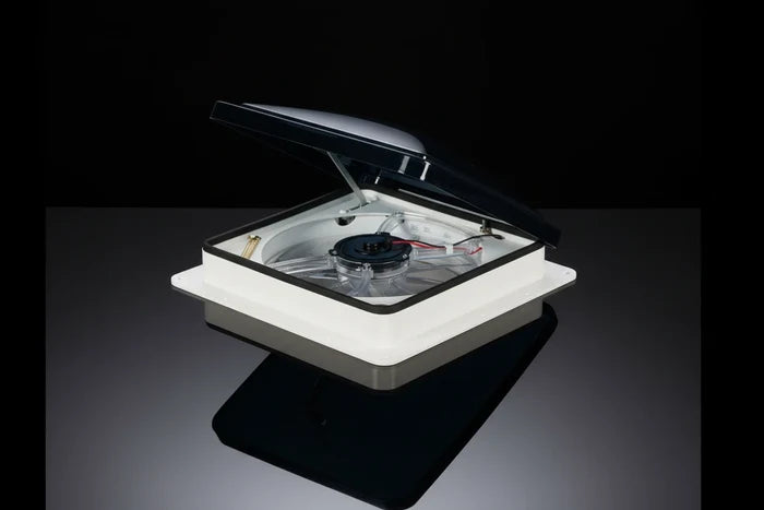 White Dometic Fantastic Vent Fan FV2200 - 3D Studio Angle | United RV Parts