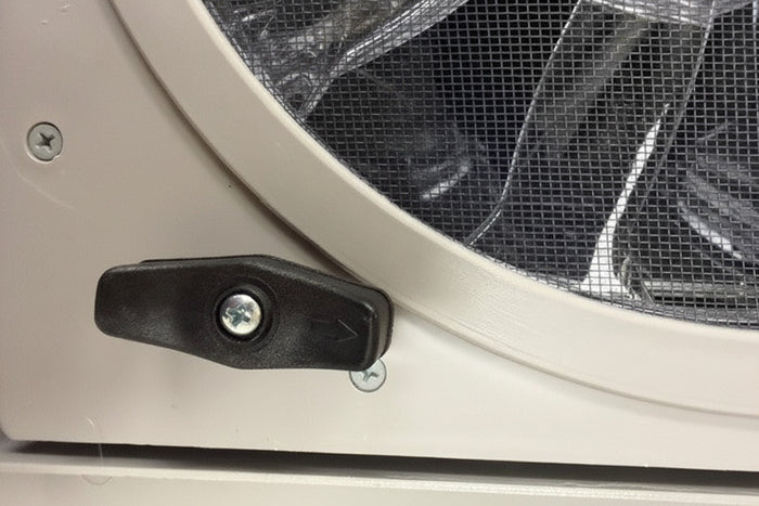 Dometic Fantastic Vent Fan - Manual Lift Handle Close-Up | United RV Parts